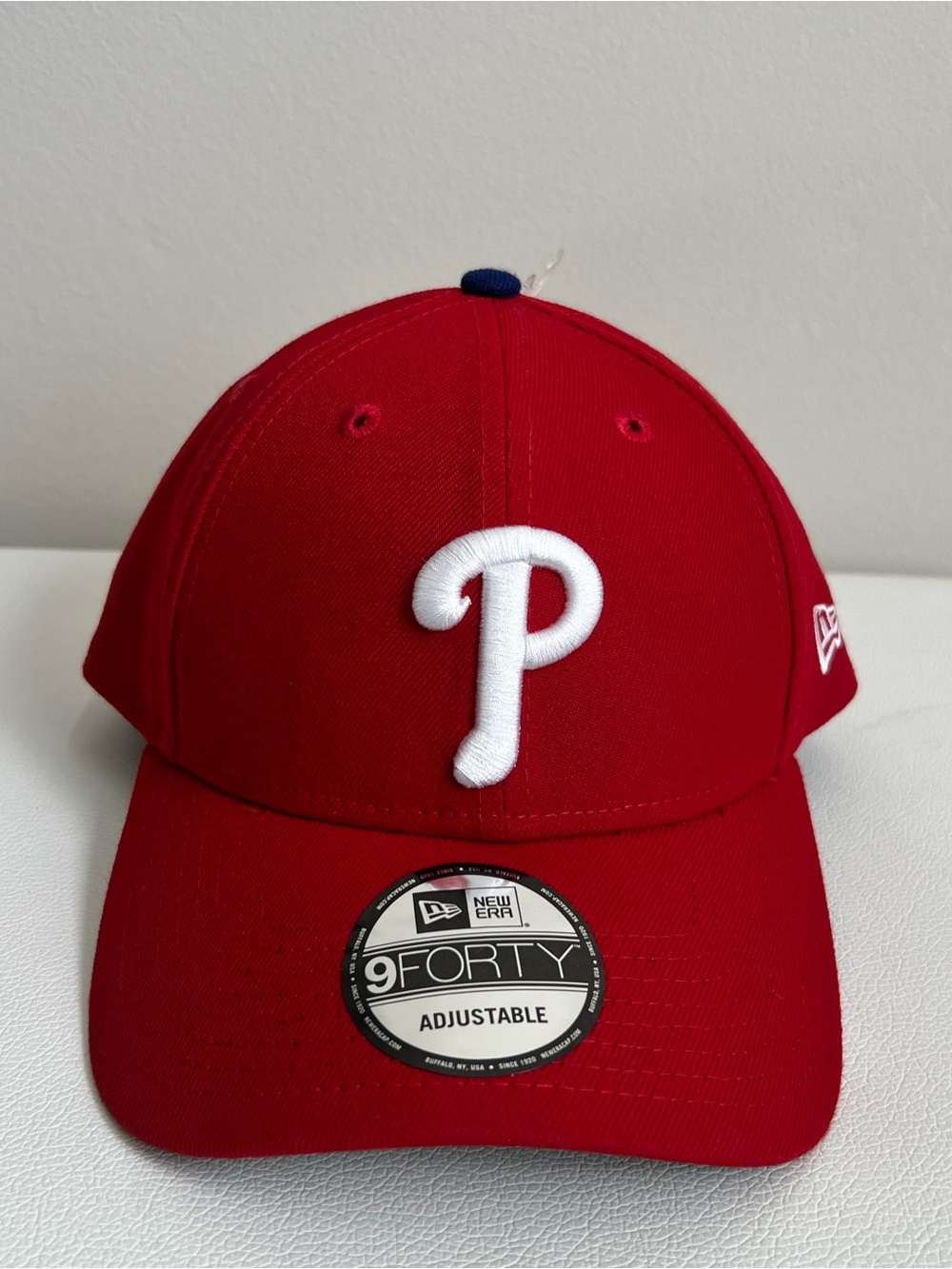 New Era Men’s Red Philadelphia Phillies 9FORTY Adjustable Cap OS New!!